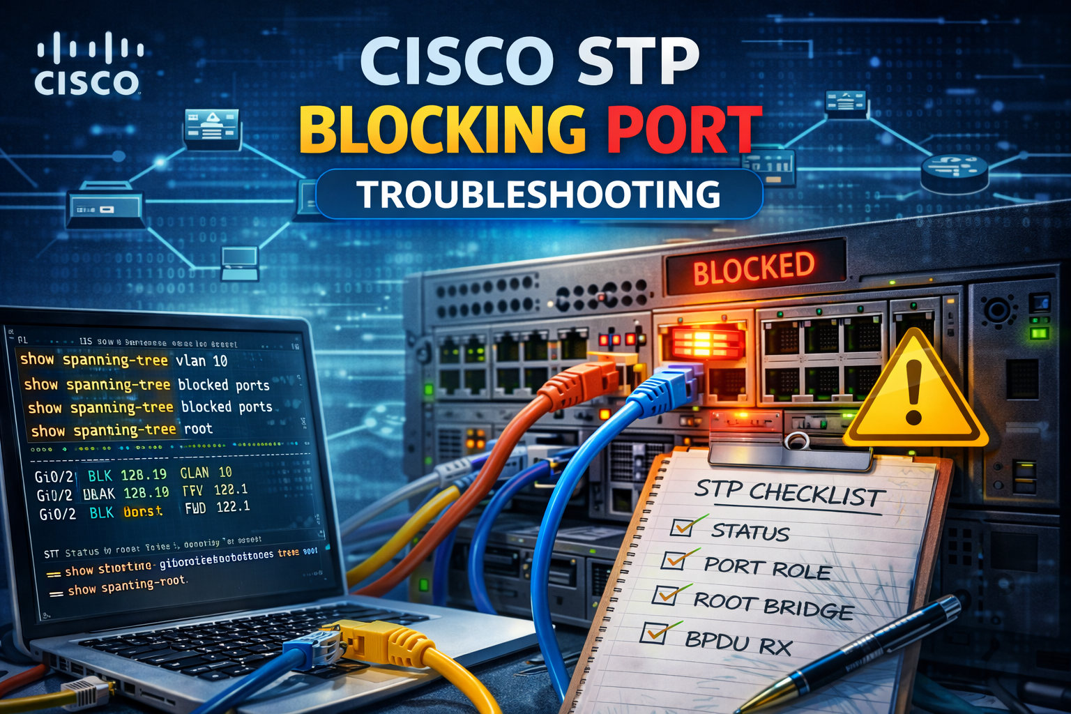 Cisco STP Blocking Port Troubleshooting