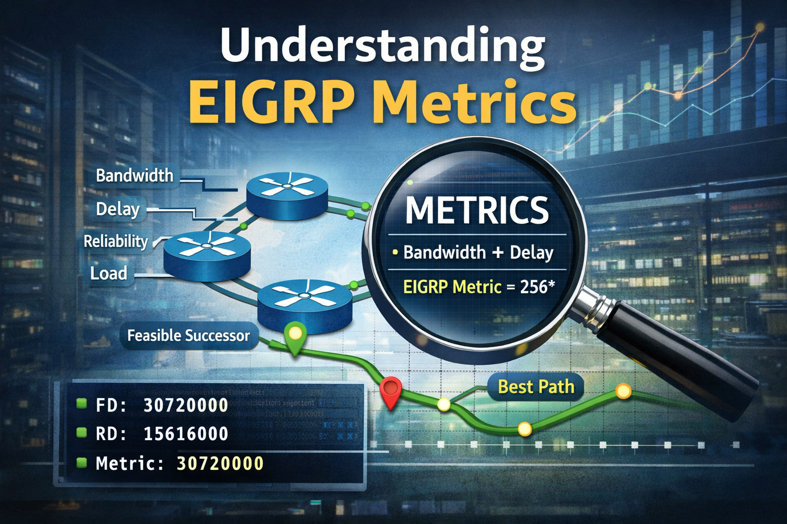 EIGRP Metrics Explained: Bandwidth, Delay, K-Values, and Path Selection